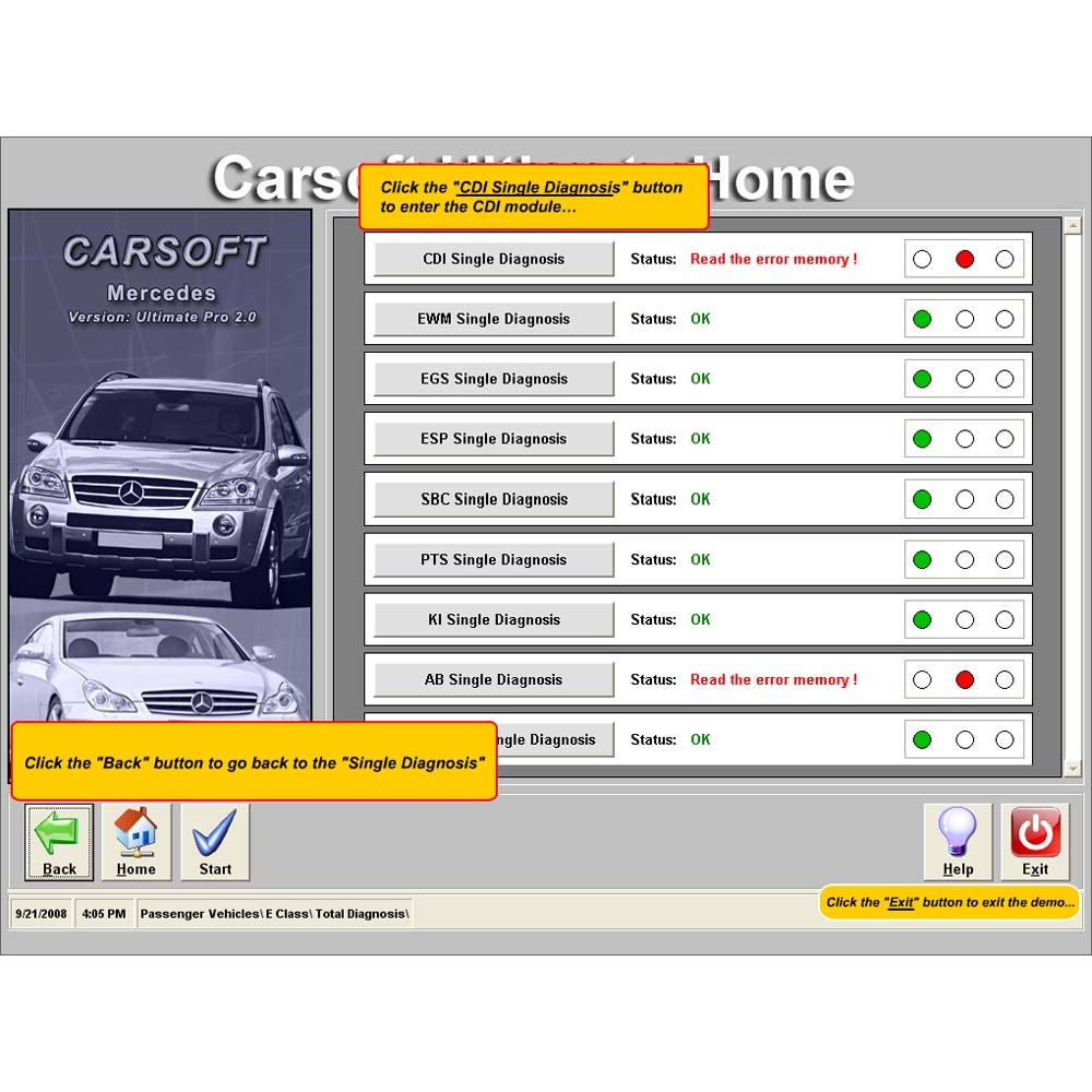 CARSOFT Mercedes V12 Software Single Brand